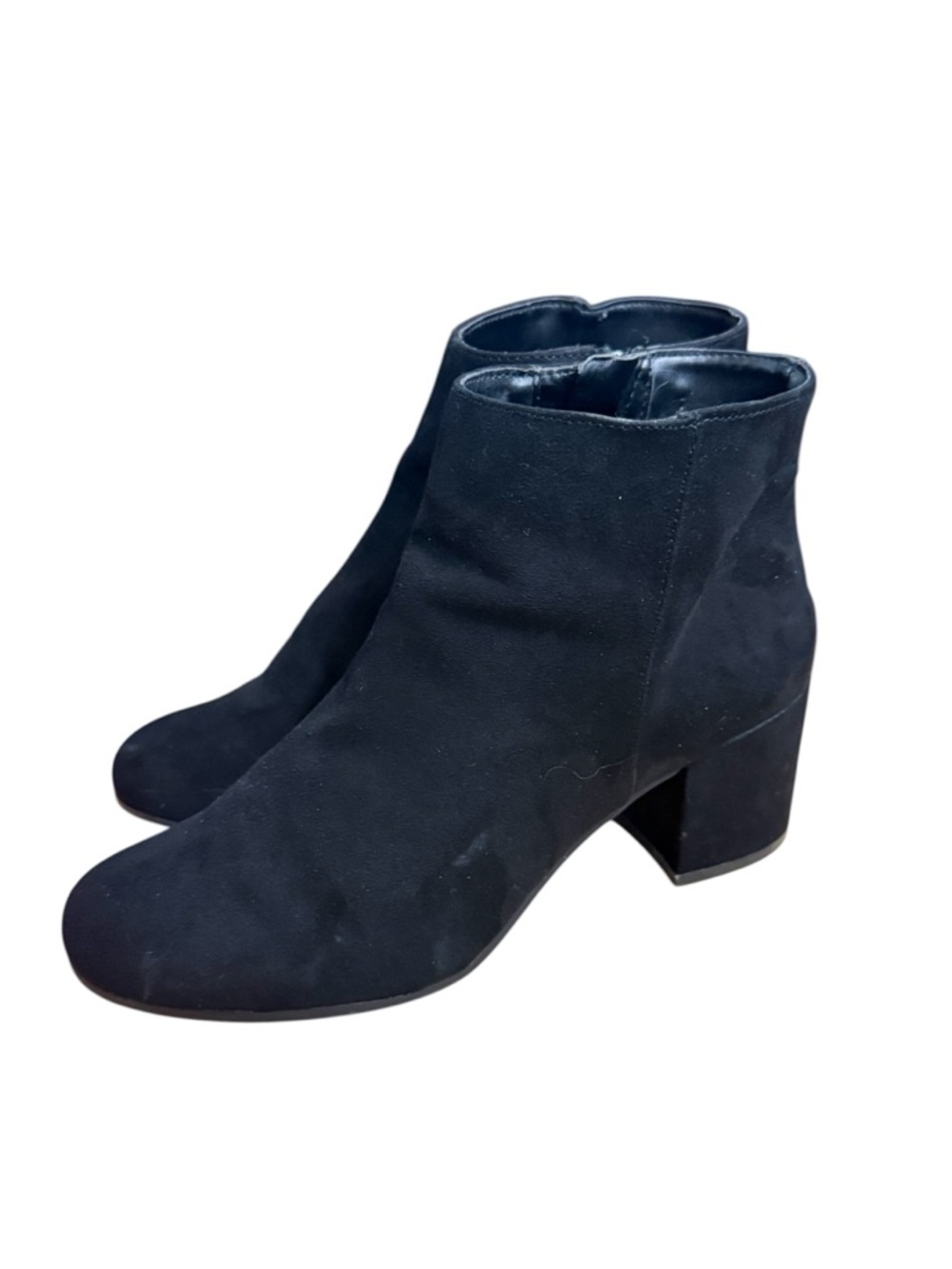 Circus by Sam Edelman Black Suede Ankle Booties Block Heel Size 7